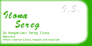 ilona sereg business card